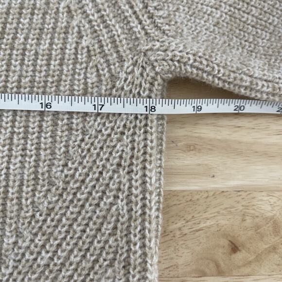 Modern Citizen Womens Size Small Light Beige Crew Sweater Long Sleeve Slit Sides - Picture 5 of 9